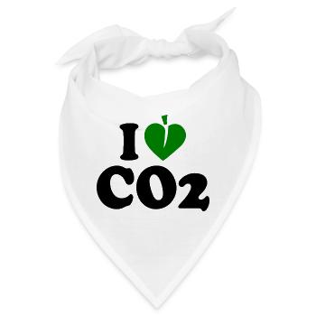 I love co2 - Bandana - Weiß - Vorne