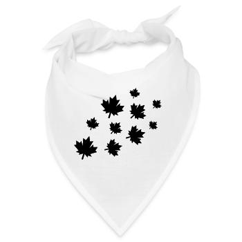ahornblätter - Bandana - Weiß - Vorne