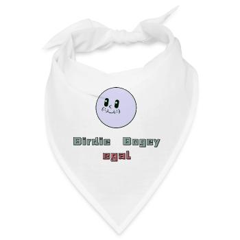 Birdie, Bogey, egal - Bandana - Weiß - Vorne