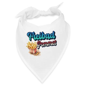 Freibad Pommes - Bandana - Weiß - Vorne