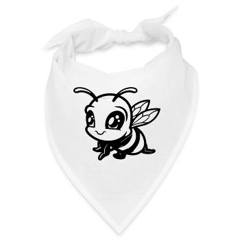 biene hummel comic - Bandana - Weiß - Vorne