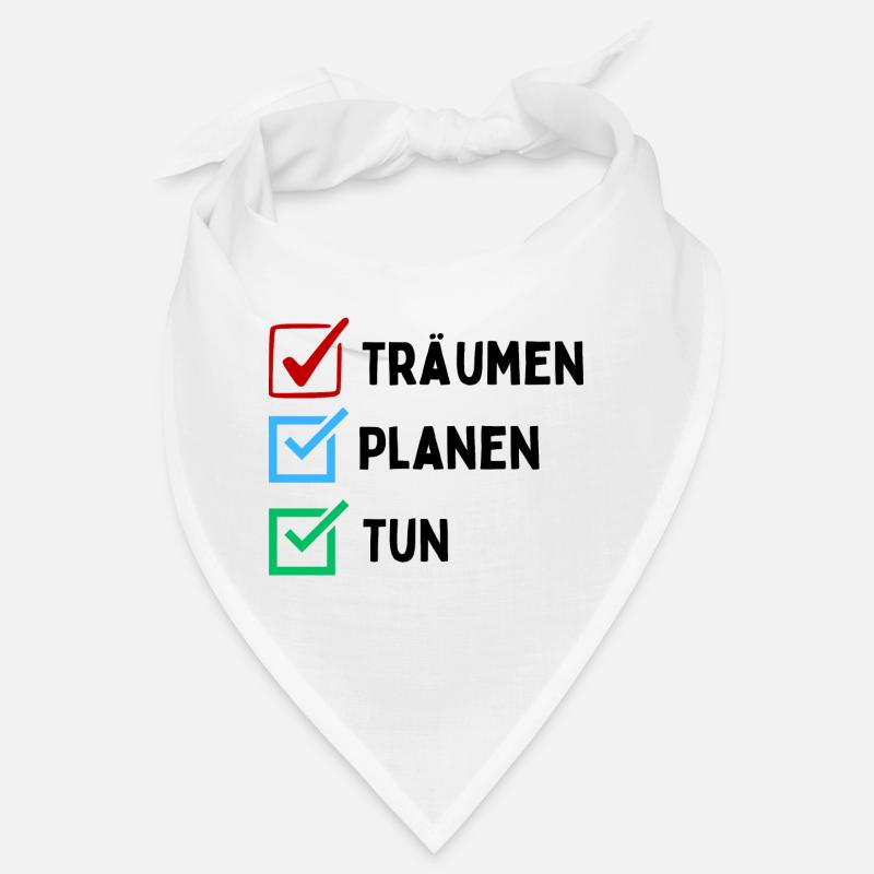 Dream Plan Do Checkliste Design Schwarz Weiss Bandana