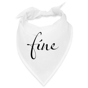 Fine – Feeling just fine - Bandana - Weiß - Vorne