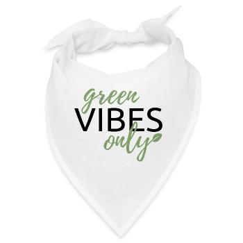 green vibes only - Bandana - Weiß - Vorne