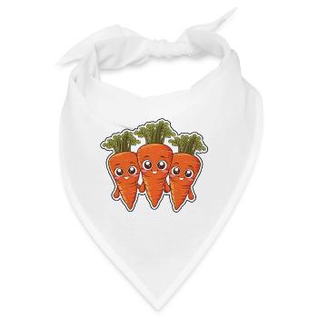 Karla, Kalle und Kim – Die Karottenfreunde - Bandana - Weiß - Vorne