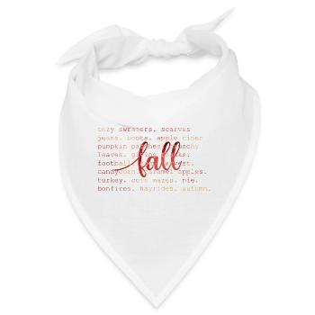 Herbst Vibes Kalligraphie Autumn Vibes Calligraphy - Bandana - Weiß - Vorne