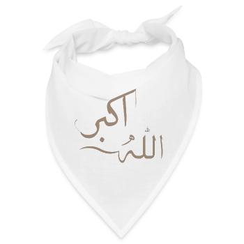 Allah akber auf Arabisch - großer Gott - Bandana - Weiß - Vorne