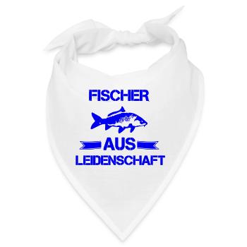 fischer aus leidenschaft - Bandana - Weiß - Vorne