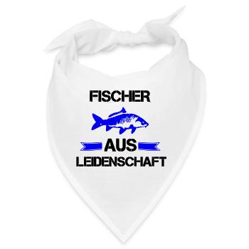 fischer aus leidenschaft - Bandana - Weiß - Vorne