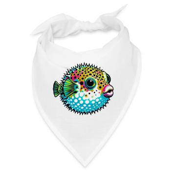 Kugelfisch - Bandana - Weiß - Vorne