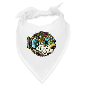 Kugelfisch - Bandana - Weiß - Vorne