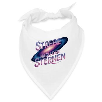 Strebe nach den Sternen – Kosmisches Design - Bandana - Weiß - Vorne