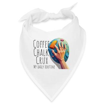 Coffee – chalk – crux: My daily routine. - Bandana - Weiß - Vorne