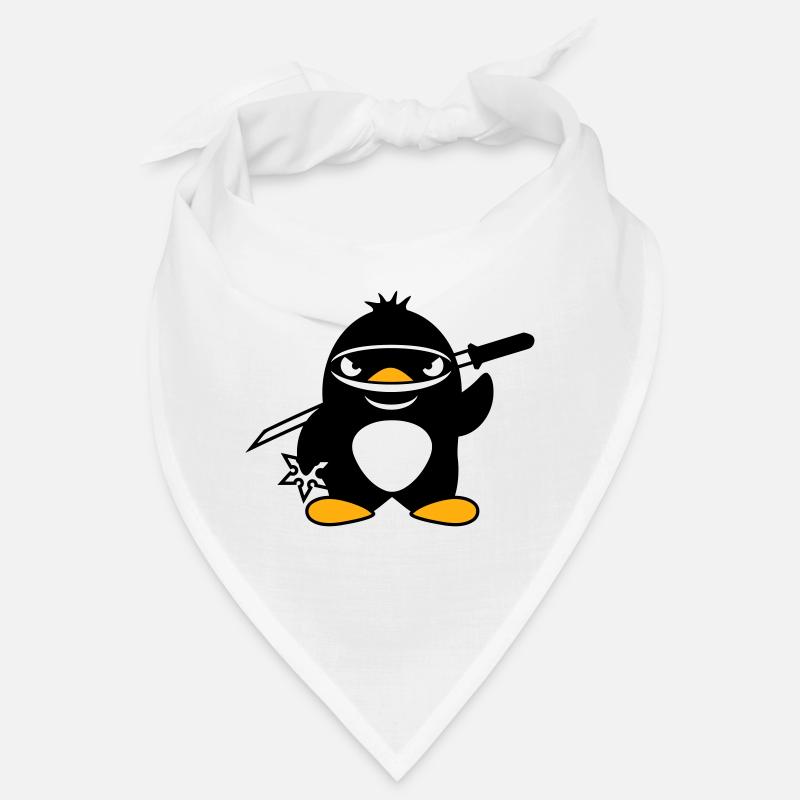 Pingouin Ninja Samouraï Japonais Katana Fighter Bandana