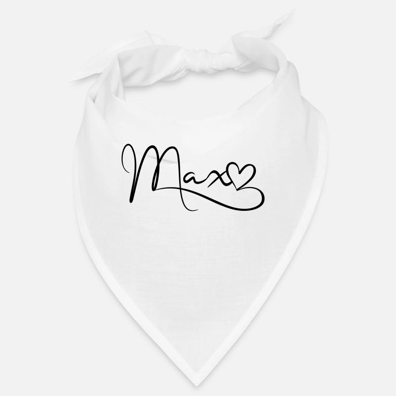 Max Surname First Name Heart Decor Bandana