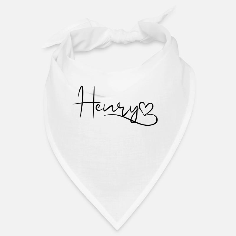 Henry Last Name First Name Heart Decor Bandana