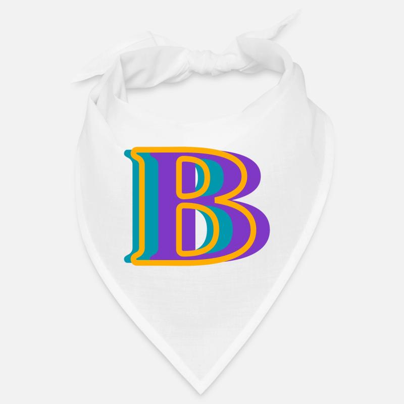 Mehrfarbiger Buchstabe b - originelle Geschenkidee Bandana