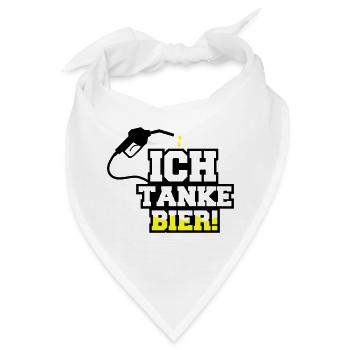 ich tanke bier - Bandana - Weiß - Vorne