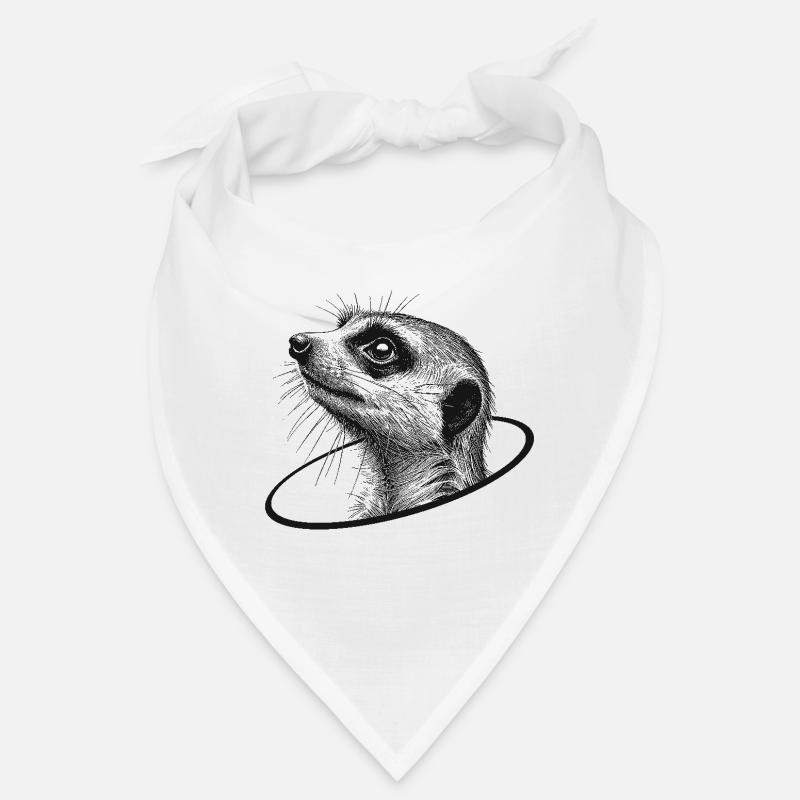 Erdmännchen - Bandana - Weiß