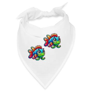 fish comic 2 - Bandana - Weiß - Vorne