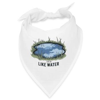 LEBEN IST WIE WASSER - Bandana - Weiß - Vorne