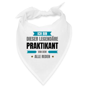 Legendärer Praktikant - Bandana - Weiß - Vorne