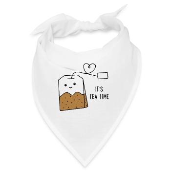 Tea Time - Bandana - Weiß - Vorne