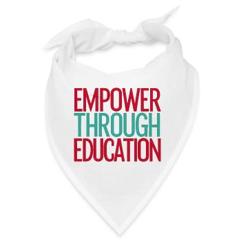 Empower Through Education - Bandana - Weiß - Vorne