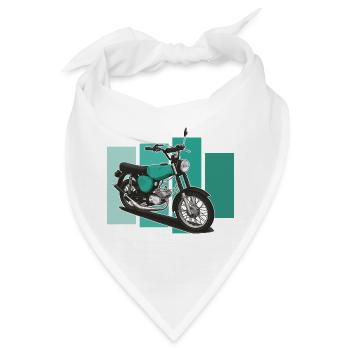 S51 (türkis) // Illustration - Bandana - Weiß - Vorne