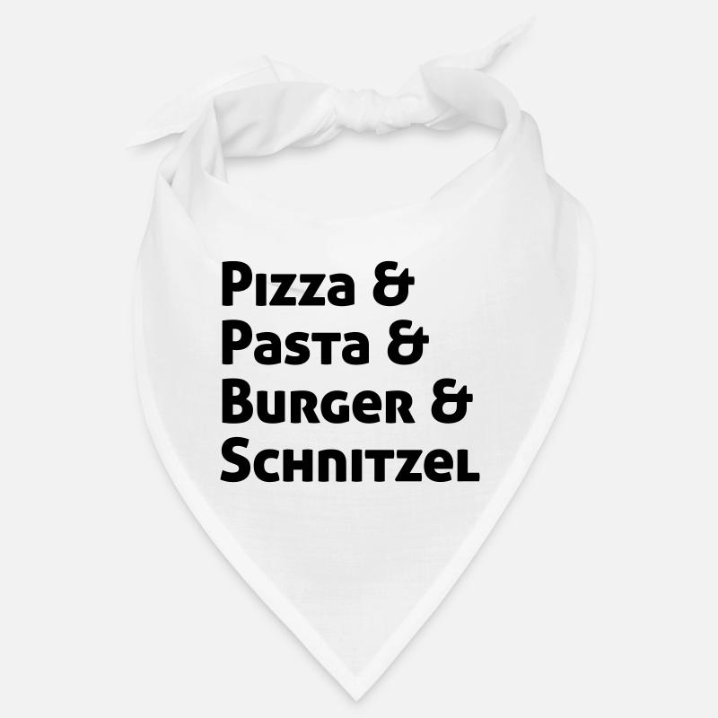 Pizza Pasta Burger und Schnitzel Bandana