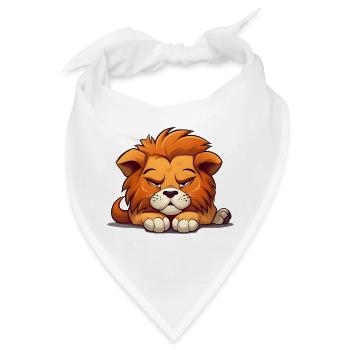Grumpy Lion - Sprich mich nicht an - Bandana - Weiß - Vorne