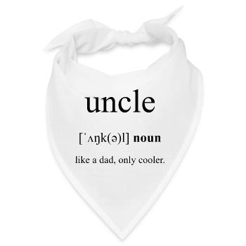 Uncle | Onkel Definition Dictionary - Bandana - Weiß - Vorne