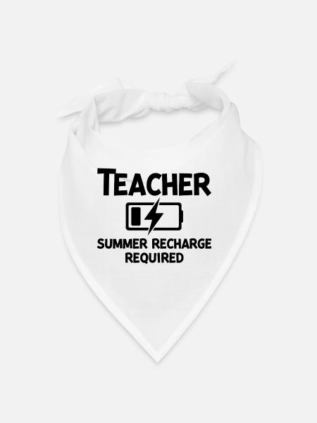 Recharge d’été pour les enseignants - Bandana - blanc - Devant