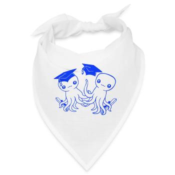 2 Oktopus zwei Schulabschluss bestanden College - Bandana - Weiß - Vorne