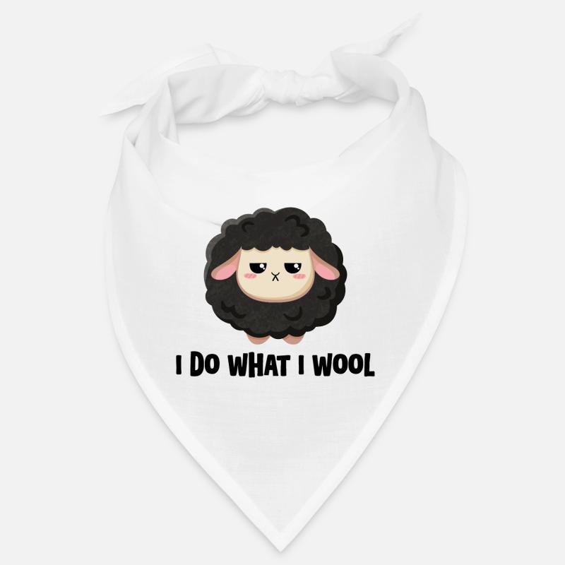 Cute black sheep grumpy with saying Bandana