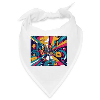 Optische Täuschung - Bandana - Weiß - Vorne