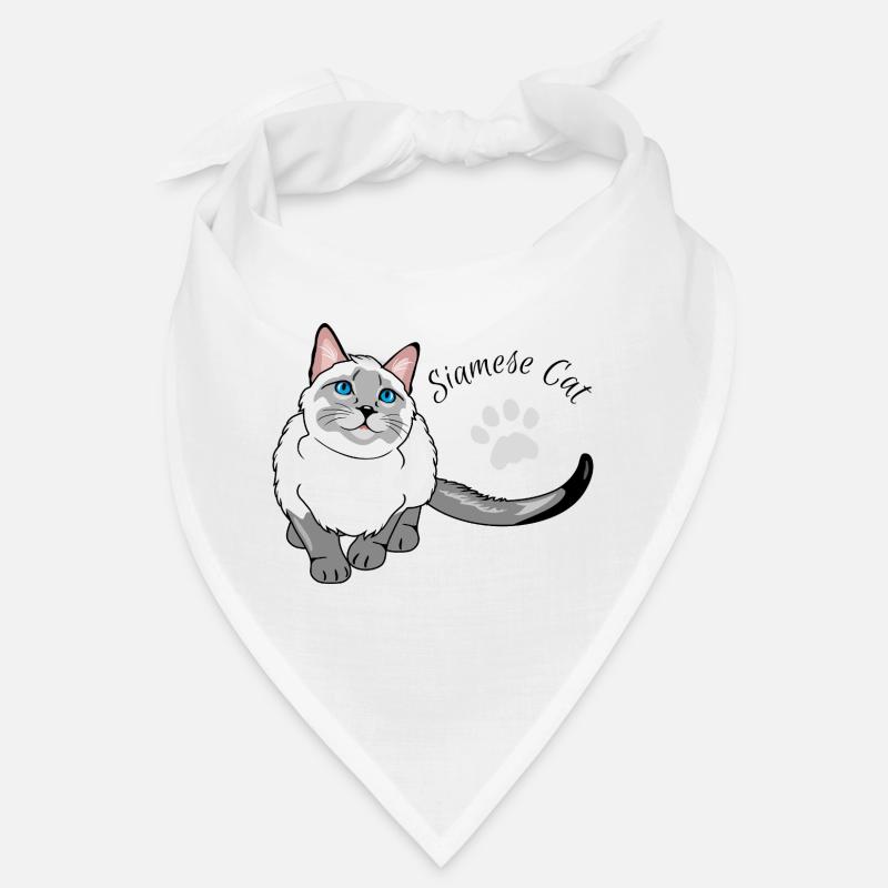 Curious Siamese cat Bandana
