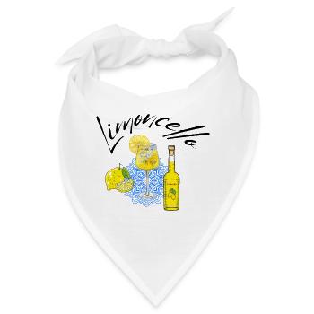 Limoncello – Italienischer Zitronenlikör mediteran - Bandana - Weiß - Vorne