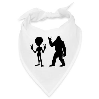 Familien-Silhouetten-Parade - Bandana - Weiß - Vorne