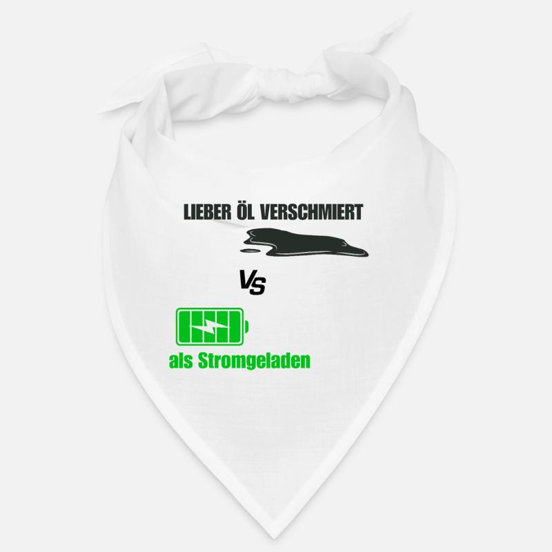 Öl Verschmiert - Bandana - Weiß