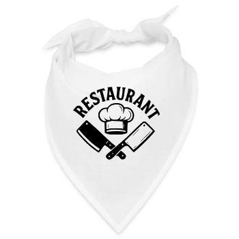 Restaurant - Bandana - Weiß - Vorne