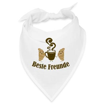 croissant kaffee - Bandana - Weiß - Vorne
