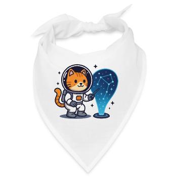 Space Cat Constellation – Kawaii - Bandana - Weiß - Vorne