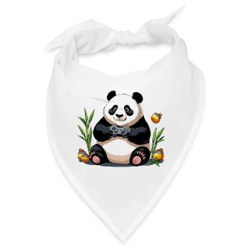 Chill Panda mit Gaming Controller - Bandana - Weiß - Vorne