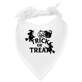 Trick or Treat Halloween - Bandana - Weiß - Vorne