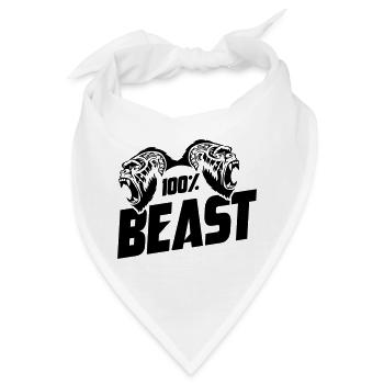Gorilla Beast Motivation - Bandana - Weiß - Vorne