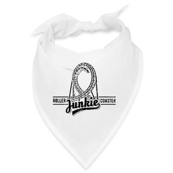 Rollercoaster Junkie -  Achterbahn - Looping - Bandana - Weiß - Vorne