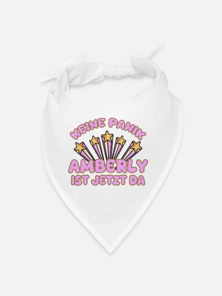 Amberly als Frauenname - Bandana - Weiß - Vorne