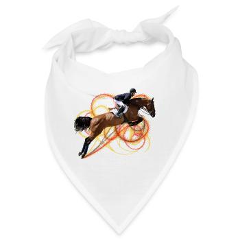 Flammenwirbel Galopp - Bandana - Weiß - Vorne