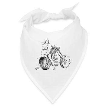 Bikini am Chopper - Bandana - Weiß - Vorne